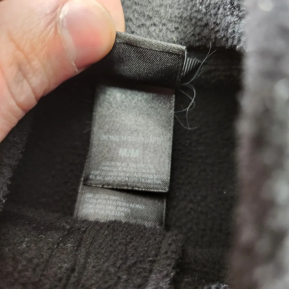 North Face Jacket Women Medium Khumbu Heavy Fleece Black Full Zip Outdoor Hiking